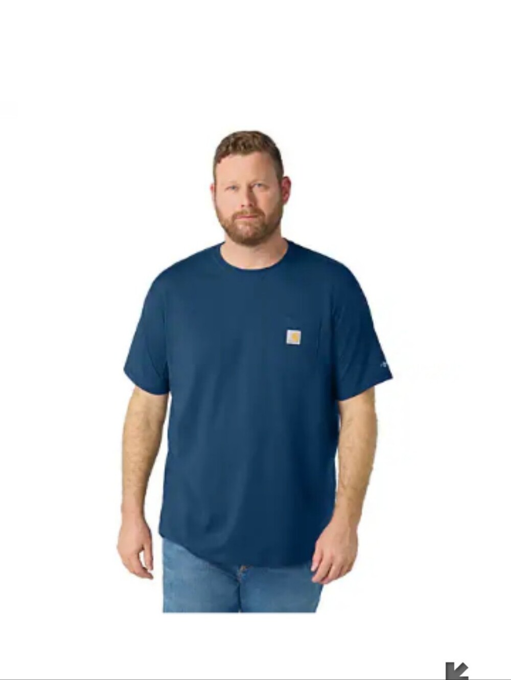 Carhartt Force Men's Pocket Shirt Blue Relaxed Fit 2XL Tall